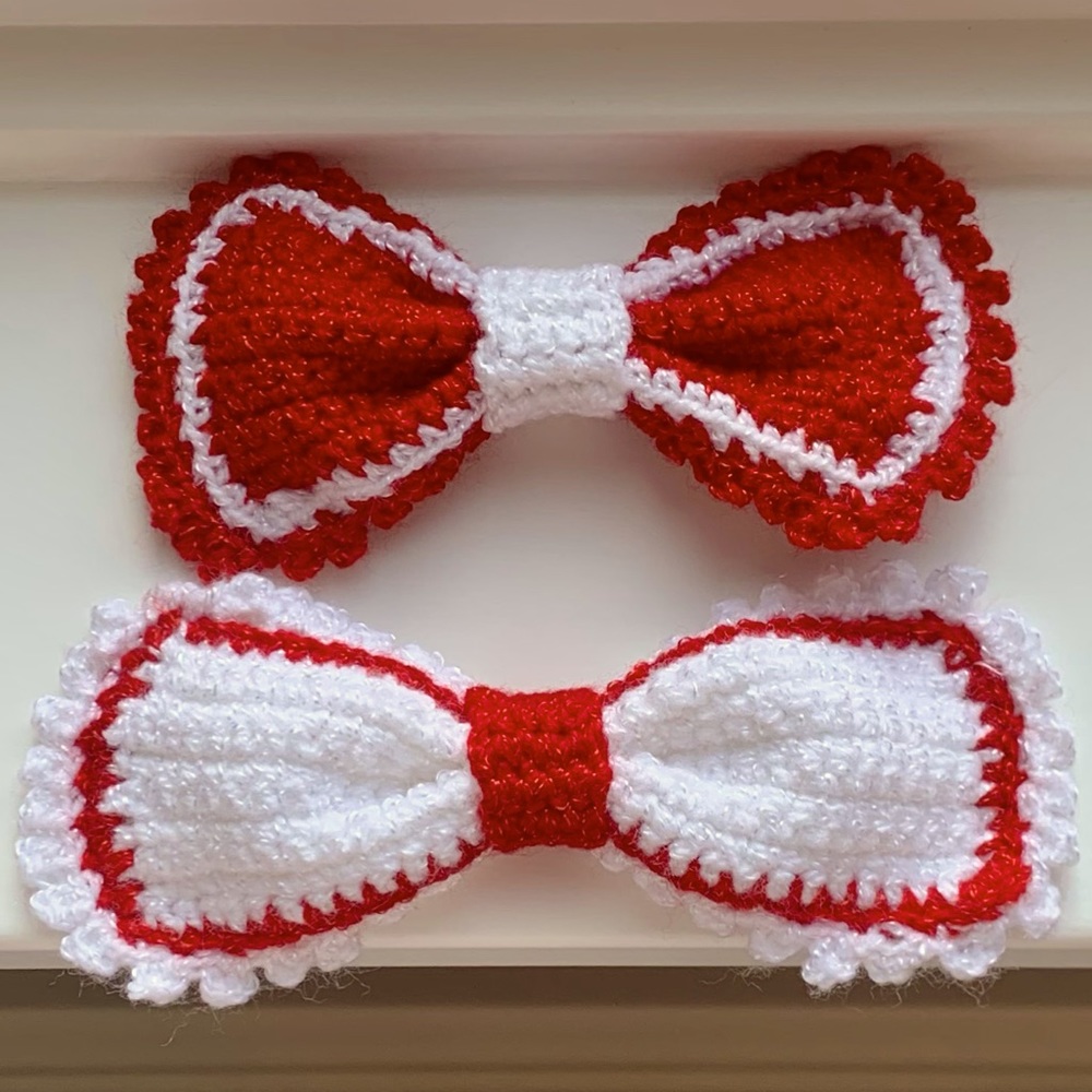 Crochet Hairbows Handmade NWT